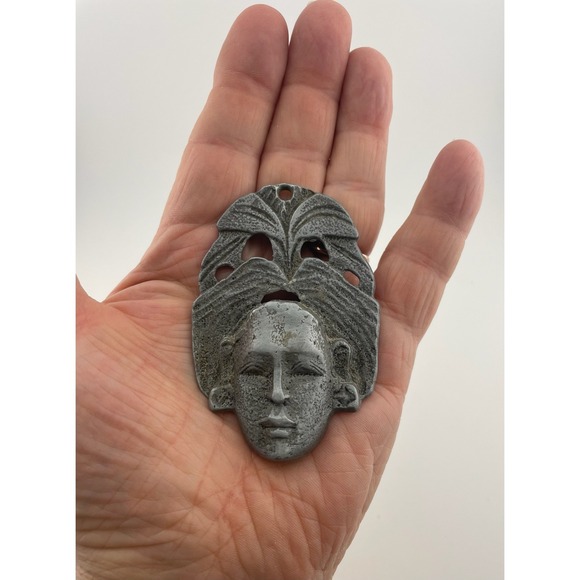 Art Nouveau Maiden Mask Cast Metal Furniture Mount Figural Architectural Salvage - Picture 10 of 11